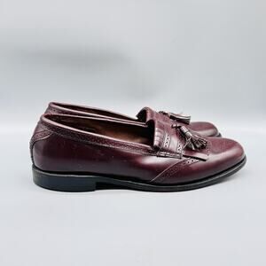 Allen Edmonds Shoes Mens 11 Burgundy Bridgeton Wingtip Kiltie Tassel Loafers